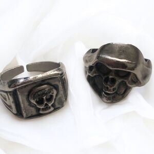 BOGO 70s/80s Punk/Biker Skull Rings